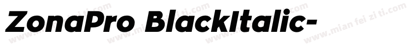 ZonaPro BlackItalic字体转换